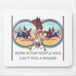 Grappig paardenraces - werk voor mensen die niet k muismat