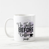 Grappig Paars geen Talkie voor koffie-Mok Koffiemok (Links)