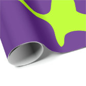 Grappig paars vioolneongroen slijmpatroon kinder cadeaupapier (Rol Hoek)