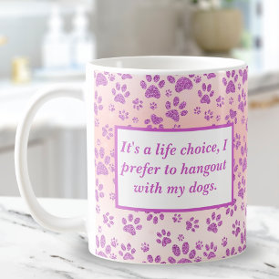 Grappig Paarse glitter-schilderafdrukken Koffiemok