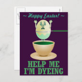 Grappig paaseideeg feestdagenkaart (Voorkant / Achterkant)