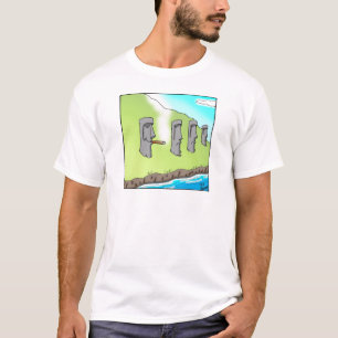 Grappig Paaseiland Sigaar Cartoon Cadeaus T-shirt