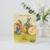 Grappig paasgroet dansend Chicken Custom Text Feestdagenkaart (Staand voorkant)