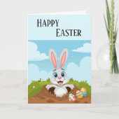 Grappig paashaas konijn kaart (Voorkant)