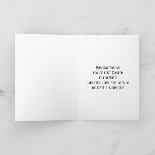 Grappig paashaas konijn kaart (Binnen)