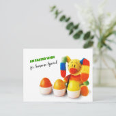 Grappig paashaas.  Pasen Briefkaarten (Staand voorkant)