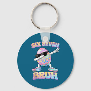 Grappig paashaas zes zeven bruh 6 7 meme eieren sleutelhanger