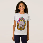Grappig paaskonijn in eiermand t-shirt (Voorkant volledig)