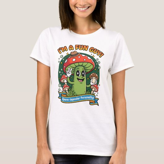 Grappig Paddenstoelen T-shirt – “Ik ben een leuke (Voorkant)