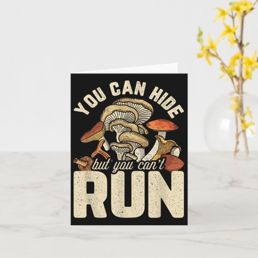 Grappig paddenstoelenontwerp dat je kunt verbergen kaart (Gele Bloem)