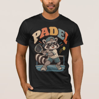 Grappig Padel Wasbeer T-Shirt – Oude Court Fun