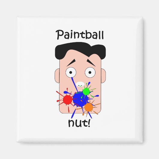 Grappig paintball magneet (Voorkant)