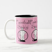 Grappig Paintball Sports Design Tweekleurige Koffiemok (Links)