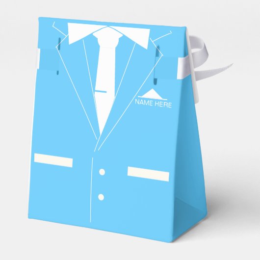 Grappig pak en Stropdas geschenkdoos met aangepast Bedankdoosjes (Achterkant)