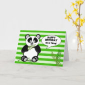 Grappig Panda Beer - VERJAARDAG - Humor Kaart (Gele Bloem)