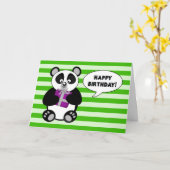 Grappig Panda Beer - VERJAARDAG - Humor Kaart (Gele Bloem)