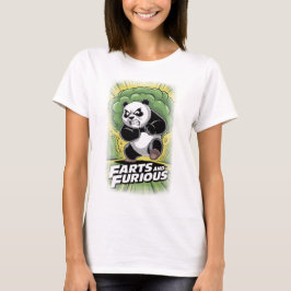 Grappig Panda-ontwerp over Winderigheid op een Zwa T-shirt