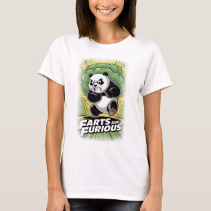 Grappig Panda-ontwerp over Winderigheid op een Zwa T-shirt