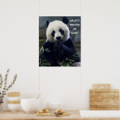 Grappig Panda Poster, maandag zo snel? Poster (Keuken)