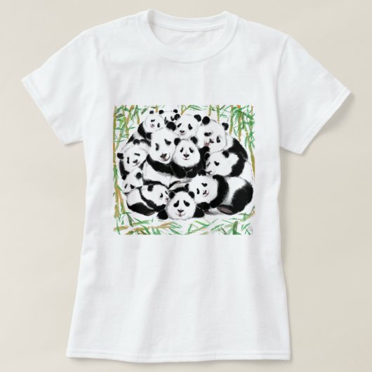 Grappig Panda T-shirt (Design voorkant)