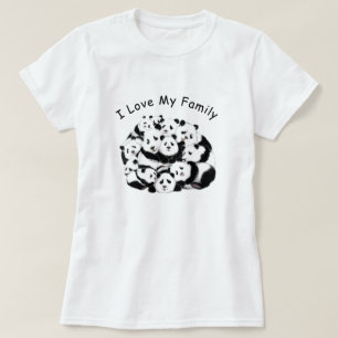 Grappig Panda T-shirt met tekst I Love My Family