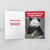 Grappig Panda voor en na pandemie Kaart (Binnen)