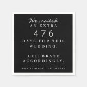 Grappig pandemisch bruiloft dienovereenkomstig we  servet (Voorkant)