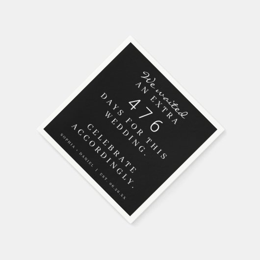 Grappig pandemisch bruiloft dienovereenkomstig we  servet (Hoek)