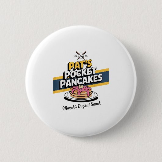 Grappig Pannenkoek Ontbijt Gezegde Ronde Button 5,7 Cm (Voorkant)