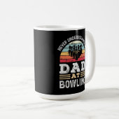 Grappig pap bij Bowling Vaderdag Gift Mannen Koffiemok (Voorkant rechts)