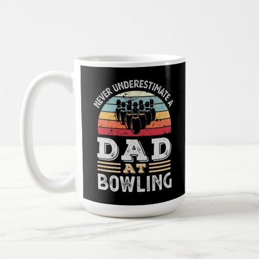 Grappig pap bij Bowling Vaderdag Gift Mannen Koffiemok (Links)