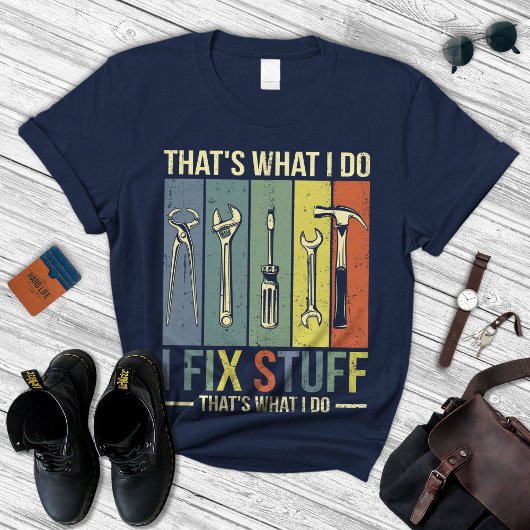 Grappig Pap Gifts, Handyman Gift, ik maak het uit. T-shirt