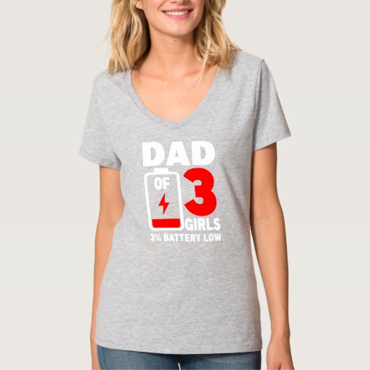 Grappig pap van 3 meisjes die een dode pap hebben. t-shirt (Voorkant)