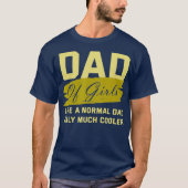 Grappig pap van meisjes vader Koeler Daughters Lov T-shirt (Voorkant)