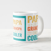 Grappig "Papa als een opa alleen maar cooler" Grote Koffiekop (Voorkant rechts)
