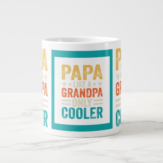Grappig "Papa als een opa alleen maar cooler" Grote Koffiekop (Voorkant)
