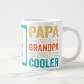 Grappig "Papa als een opa alleen maar cooler" Grote Koffiekop (Rechts)