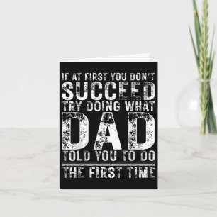 Grappig papa als je in eerste instantie niet slaag kaart