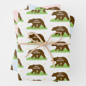 Grappig Papa beer inpakpapier (In situ)