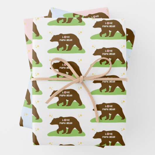 Grappig Papa beer inpakpapier (In situ)