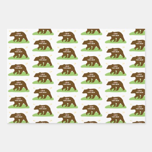 Grappig Papa beer inpakpapier (Voorkant)