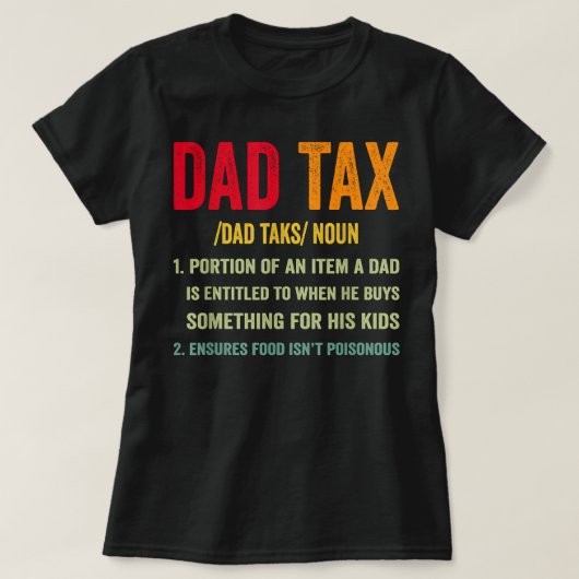 Grappig Papa Belasting Definitie Kleding Quote Fa T-shirt (Design voorkant)