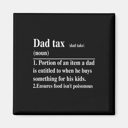 Grappig papa Belasting Definitie Papa Vaderdag Magneet (Voorkant)