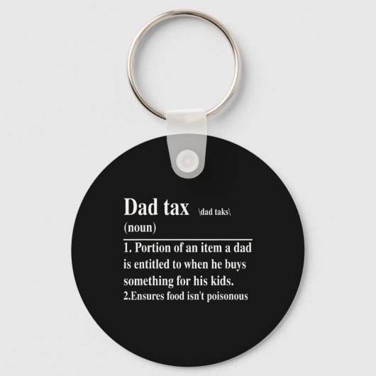 Grappig papa Belasting Definitie Papa Vaderdag Sleutelhanger (Voorkant)
