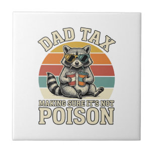 Grappig Papa Belasting Wasbeer Vintage T-Shirt Ont Tegeltje