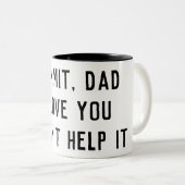 Grappig papa beste papa ooit Vaderdag liefde Tweekleurige Koffiemok (Voorkant rechts)