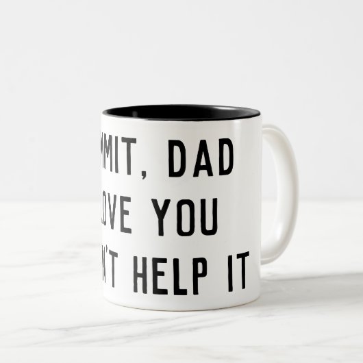 Grappig papa beste papa ooit Vaderdag liefde Tweekleurige Koffiemok (Voorkant rechts)