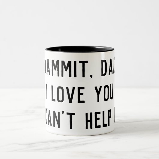 Grappig papa beste papa ooit Vaderdag liefde Tweekleurige Koffiemok (Center)