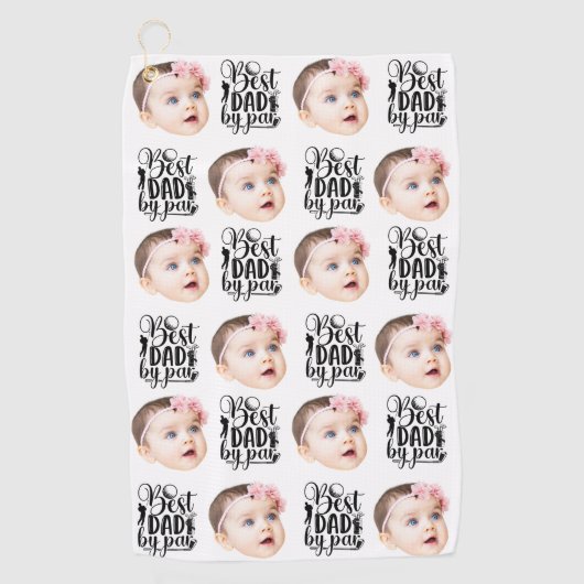 Grappig papa cadeau, golf papa cadeau, beste papa  golfhanddoek (Voorkant)