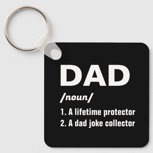 Grappig papa Definitie Foto Vaderdag Sleutelhanger (Voorkant)